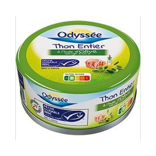 Thon entier à l'huile d'olive vierge extra
