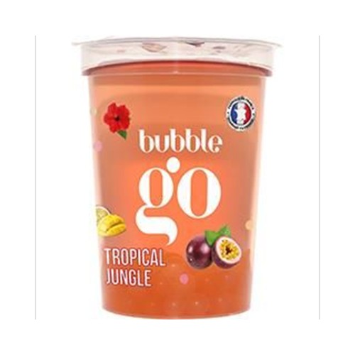 Thé glacée  vert hibiscus, perles de mangue et fruit de la passion