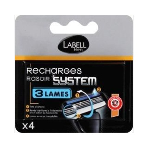 Men - Recharges 3 lames pour rasoir Systèm