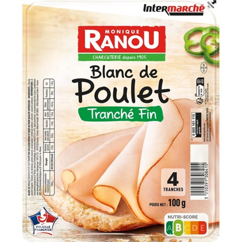 Blanc de poulet tranché fin