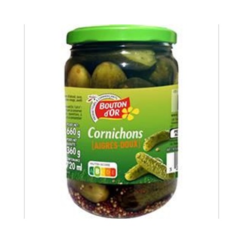Cornichons aigres doux