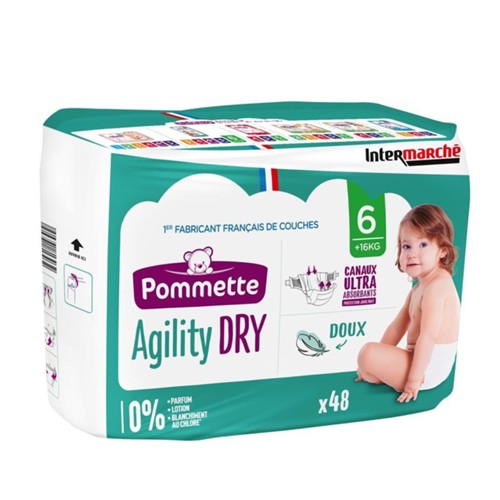 Couches Agility Dry, taille 6 : 15-30 kg