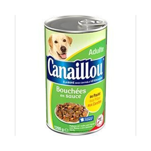 Bouchées en sauce poulet pâtes carottes pour chien