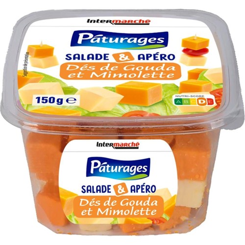 Salade & Apéro - Dés de gouda & mimolette