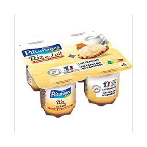 Riz au lait sur lit de caramel