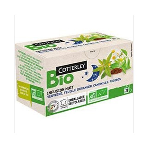 Infusion Nuit BIO camomille menthe verveine rooibos