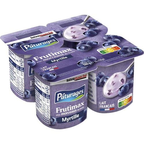 Frutimax - Yaourt myrtille avec morceaux de fruits