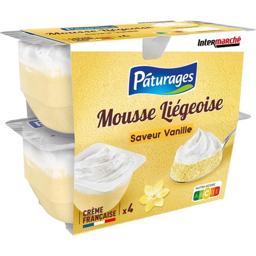 Mousse à la Liégeoise saveur vanille
