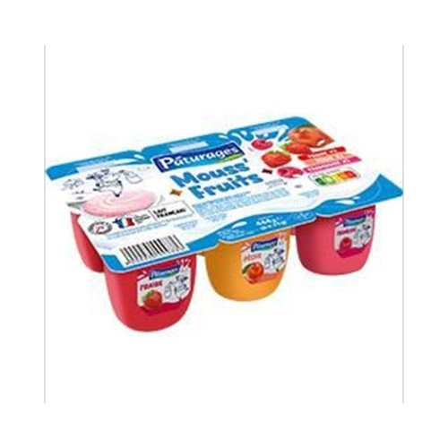 Dessert Mouss'Fruits fraise-pêche-framboise