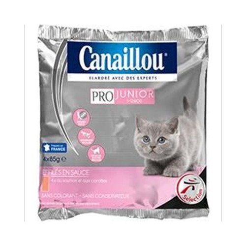 Pro Junior - Effilés en sauce saumon et carottes pour chaton