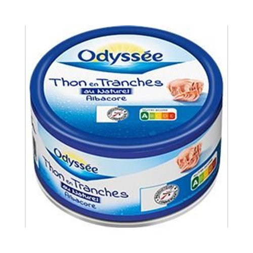 Thon en tranches au naturel albacore