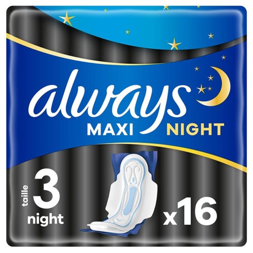 Serviettes avec ailettes maxi night Taille 3