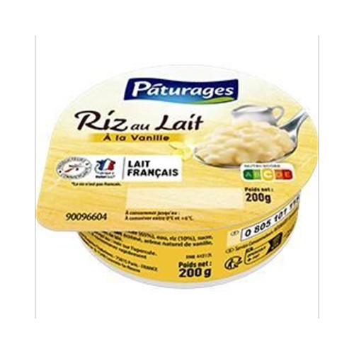 Riz au lait saveur vanille