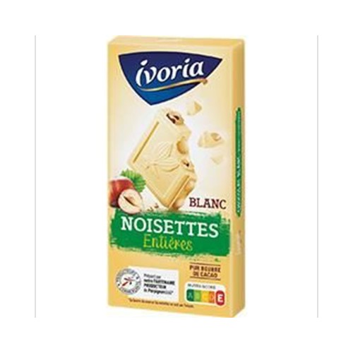 Chocolat blanc noisettes entières