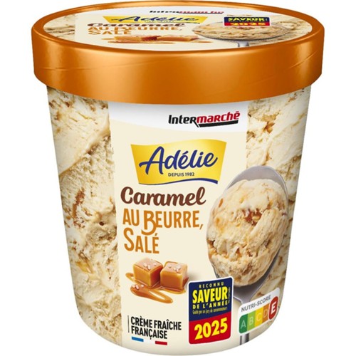 Crème glacée caramel au beurre, salé