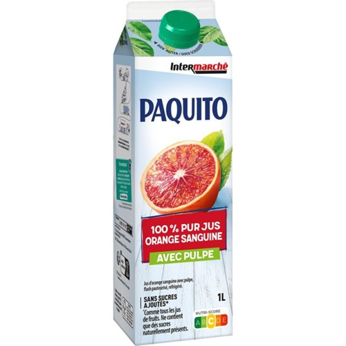 100% pur jus orange sanguine avec pulpe