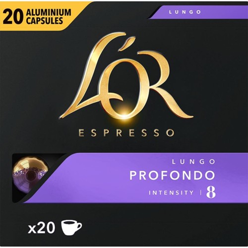 Capsules de café compatibles Nespresso Lungo Profondo Intensité 8