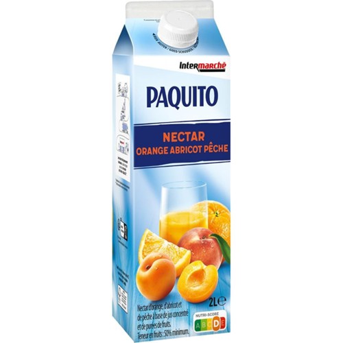 Nectar d'orange d'abricot et de pêche