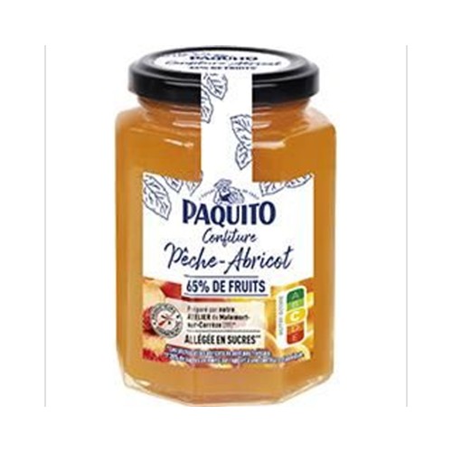 Confiture pêche abricot allégée en sucres