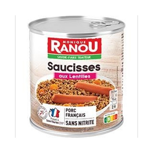 Saucisses aux lentilles