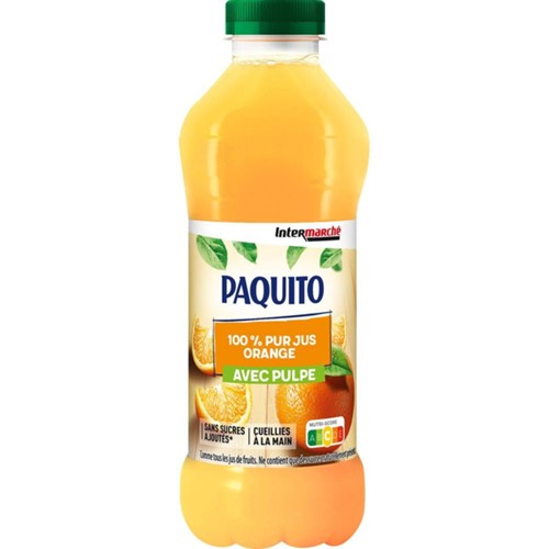 100% pur jus orange avec pulpe