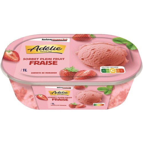 Sorbet plein fruit fraise