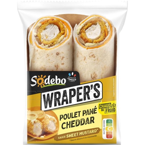 Wraper's - wrap poulet pané cheddar oignon frits sauce sweet mustard