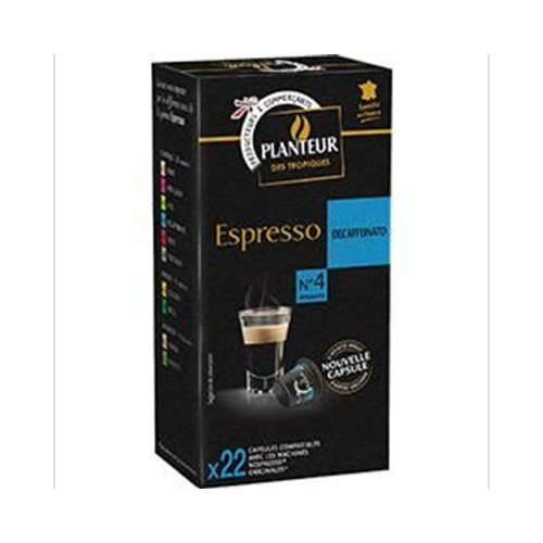 Capsules de café compatibles Nespresso moulu Espresso Decaffeinato n°4