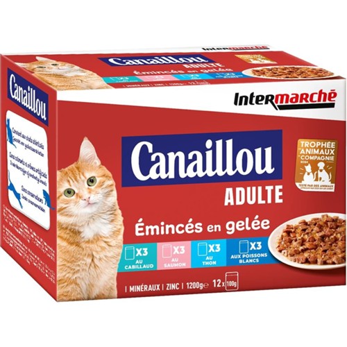Emincés en gelée aux poissons pour chat adulte
