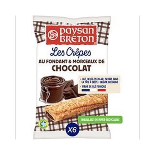 Les Crêpes au fondant et morceaux de chocolat