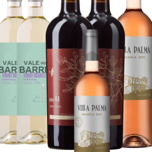 6 Flessen: 2x Vale Barris Witte/2x Lote 44 Rode/2x Palma Rose