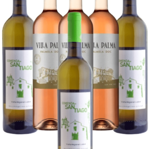 6 Flessen: 3x Comenda De Santiago Witte / 3x Villa Palma Rose
