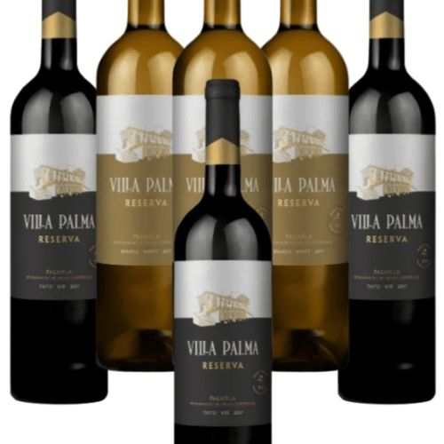 6 Flessen Villa Palma Reserve Wijn: 3x Rode / 3x Witte Wijn