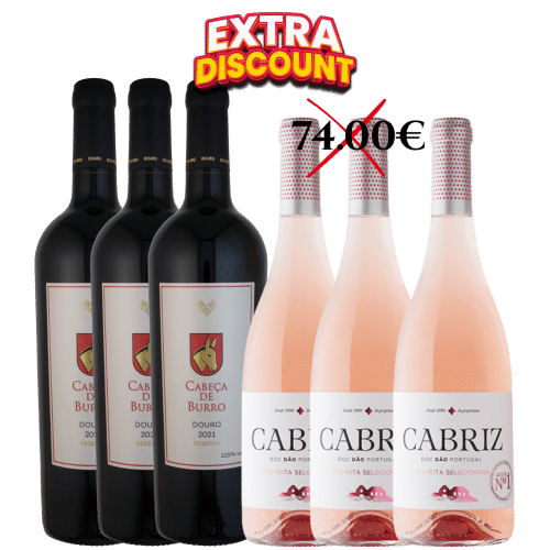 6 Flessen - Cabeça De Burro Rode & Cabriz Rose