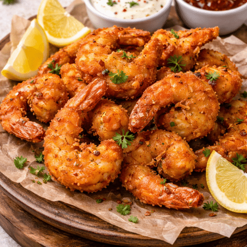 Exotische tijger scampi pakora (2 pers)