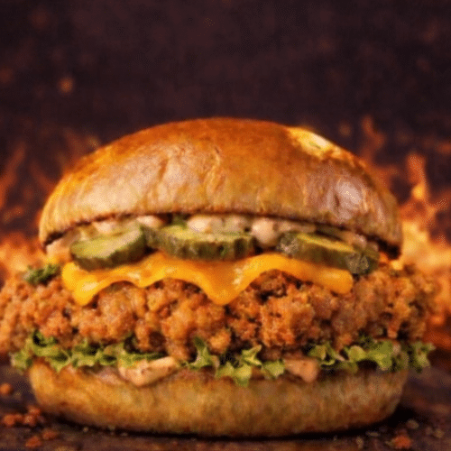 Fried chicken burger