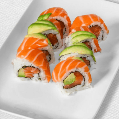Zalm en  avocado 8 stuks