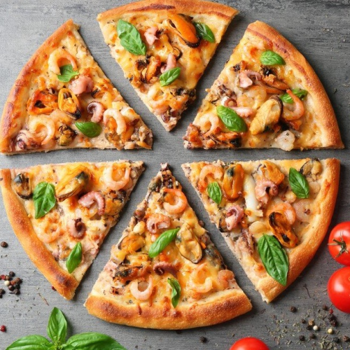 Pizza deniz urunlu