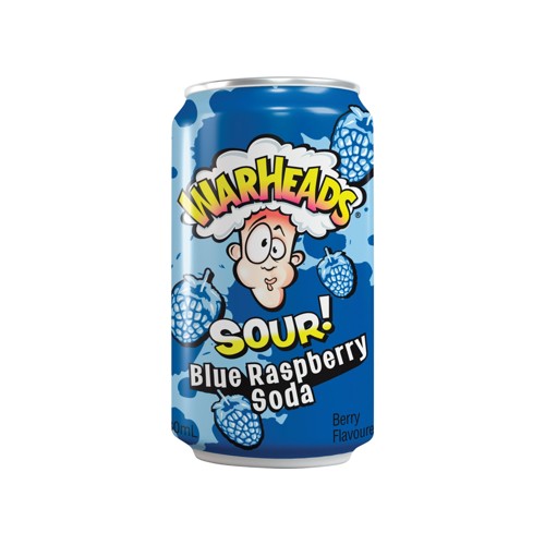 Warheads Sour Blue Raspberry Soda 33 cl