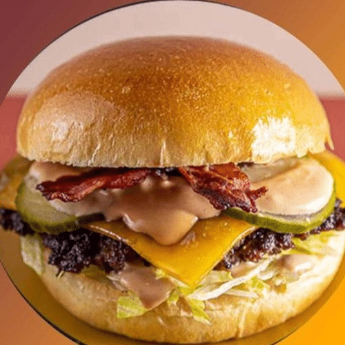 Pain brioché beef bacon burger