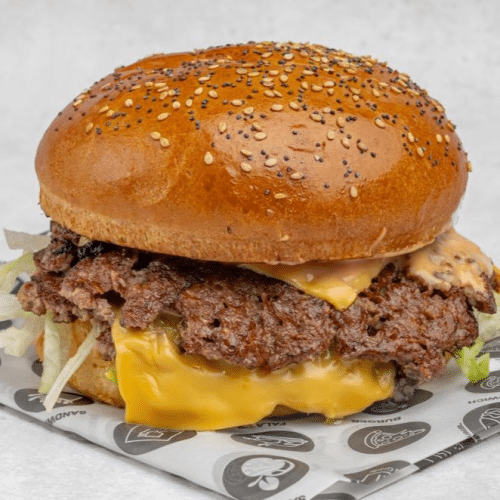 Pain brioché double burger