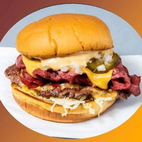 Pain Martin's beef bacon burger