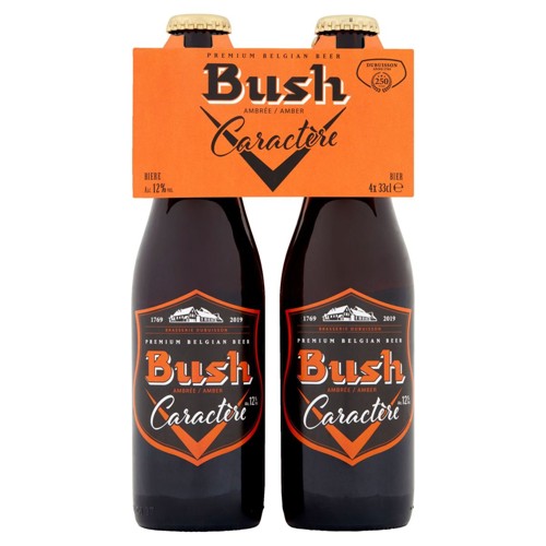 Bush Ambrée Caractère Bouteilles 4 x 33 cl