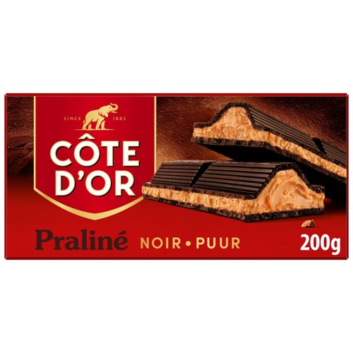 Côte d''Or Tablette Chocolat Noir Praliné 200g