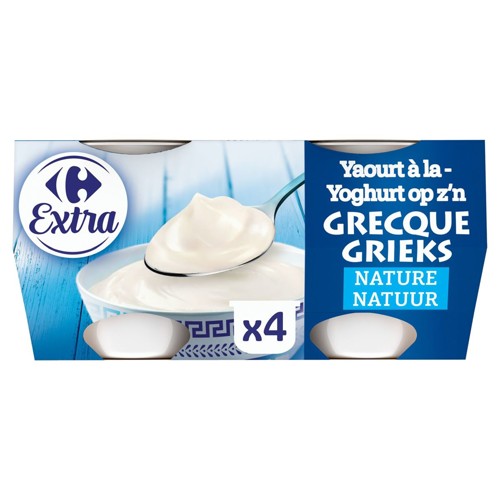 Carrefour Extra Yaourt à la grecque nature 4 x 150 g