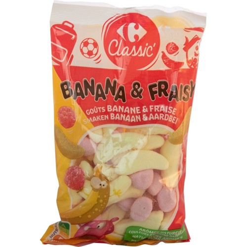 Carrefour Banana Fraise 250 g