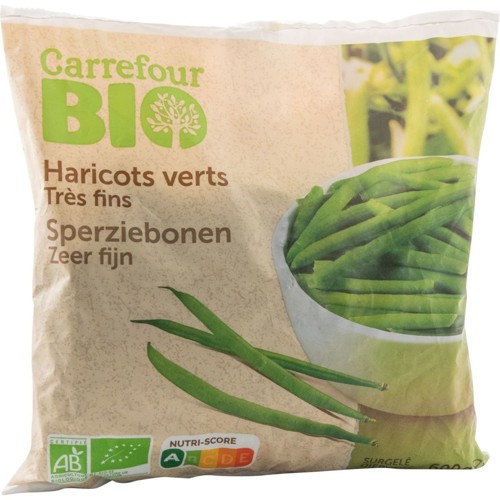 Carrefour Bio Haricots Verts Très Fins 600 g