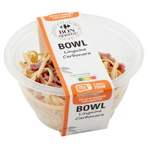Carrefour Bon Appétit! Bowl Linguine Carbonara 350 g