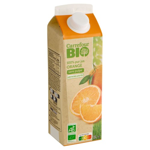 Carrefour Bio 100% Pur Jus Orange 1 L