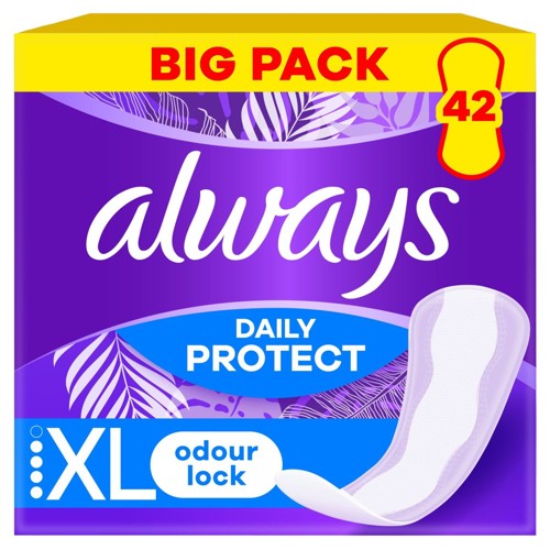 Always Dailies Protect Protège-Slips Extra Long Technologie Odour Block
